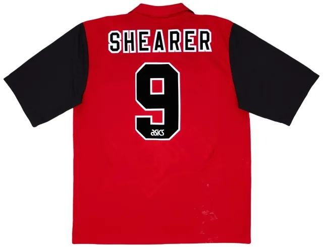 Asics 1995-96 Blackburn Away Shirt Shearer #9 - 6/10 - (XL)