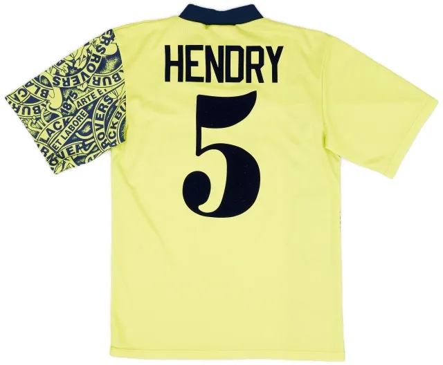 Asics 1996-97 Blackburn Away Shirt Hendry #5 - 9/10 - (S)