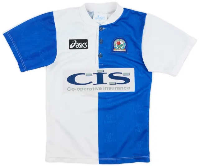 Asics 1996-98 Blackburn Home Shirt - 7/10 - (M.Boys)