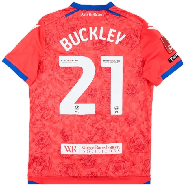 Macron 2022-23 Blackburn Match Issue FA Cup Third Shirt Buckley #21