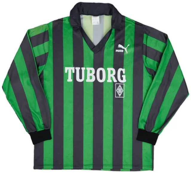 Puma 1990-92 Borussia Monchengladbach Away L/S Shirt - 7/10 - (XL)