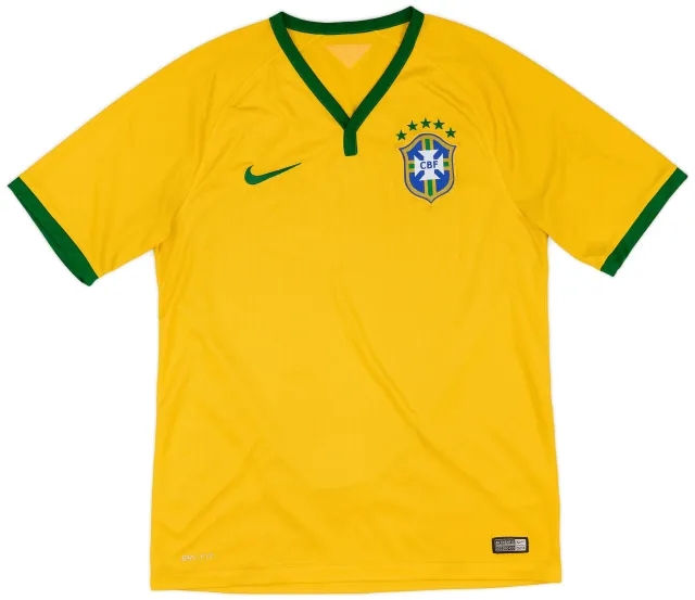 Nike 2014-15 Brazil Home Shirt - 7/10 - (M)