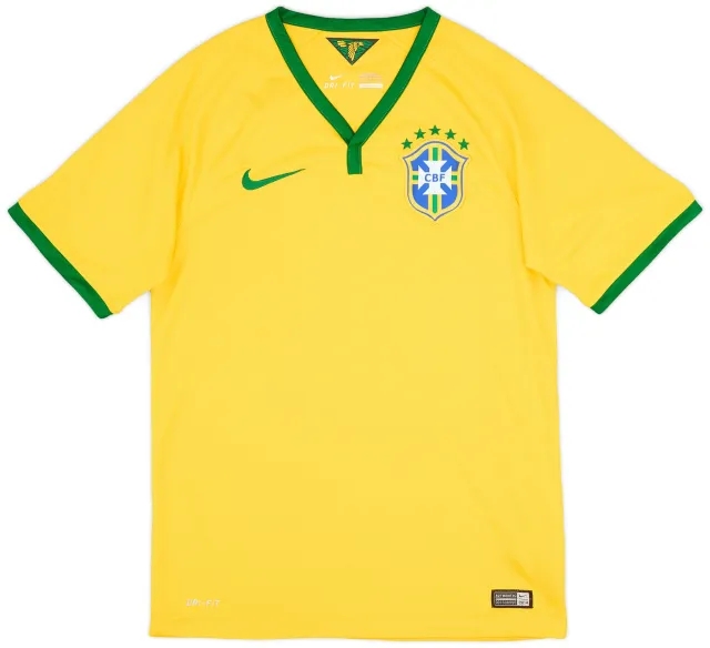 Nike 2014-15 Brazil Home Shirt - 6/10 - (S)