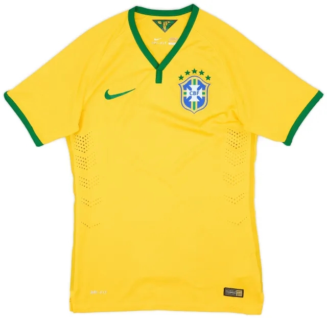 Nike 2014-15 Brazil Authentic Home Shirt - 7/10 - (S)