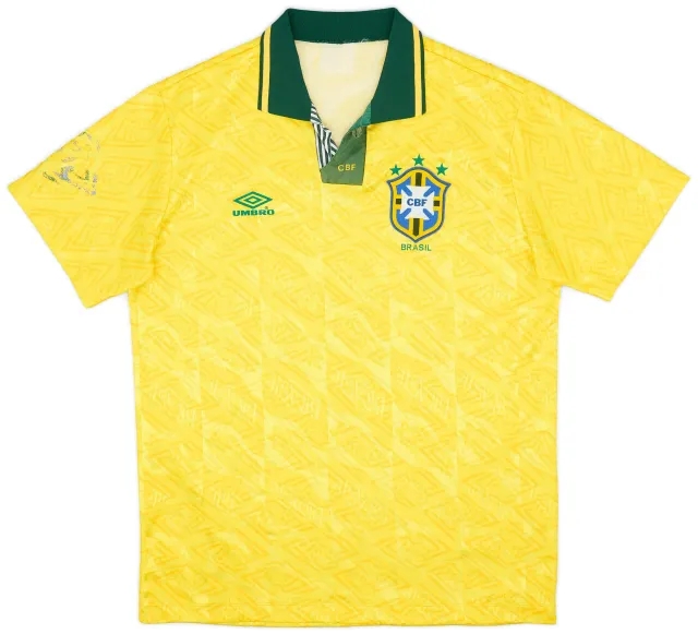 Umbro 1991-93 Brazil Home Shirt - 7/10 - (L)