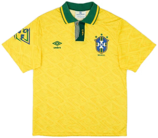 Umbro 1991-93 Brazil Home Shirt - 7/10 - (S)