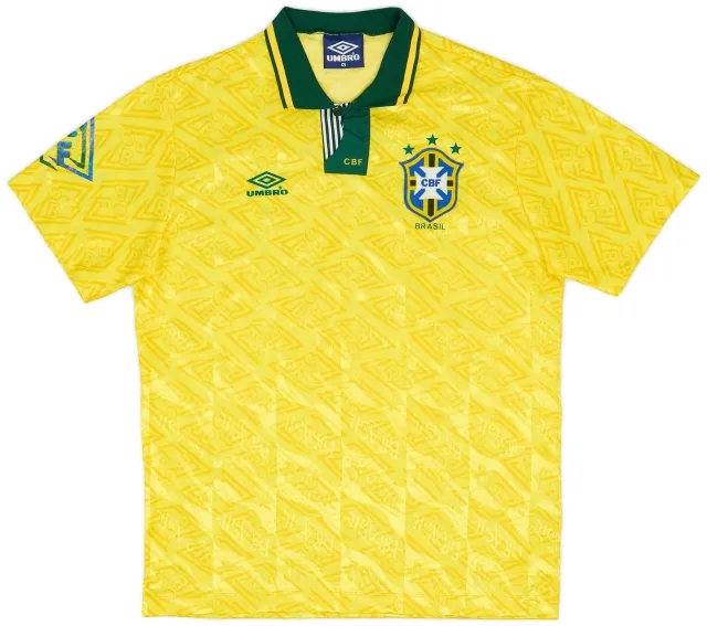 Umbro 1991-93 Brazil Home Shirt - 7/10 - (L)