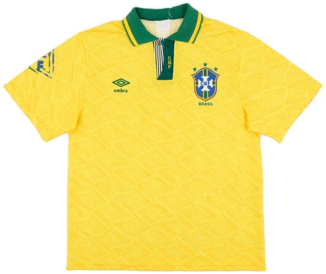 Umbro 1991-93 Brazil Home Shirt - 7/10 - (L)