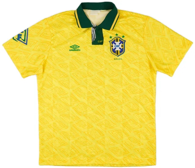 Umbro 1991-93 Brazil Home Shirt - 6/10 - (L)