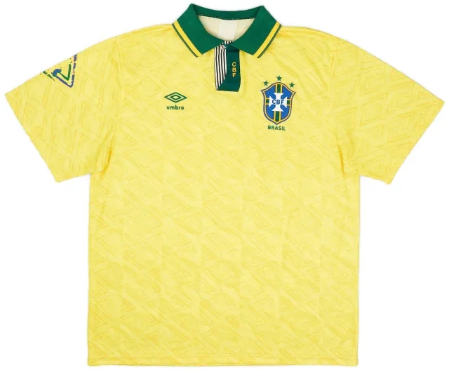 Umbro 1992-93 Brazil Home Shirt - 7/10 - (XL)
