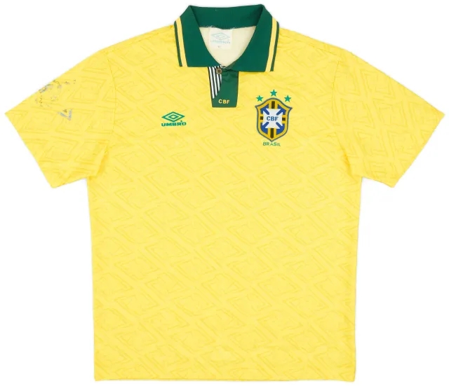Umbro 1991-93 Brazil Home Shirt - 7/10 - (XL)