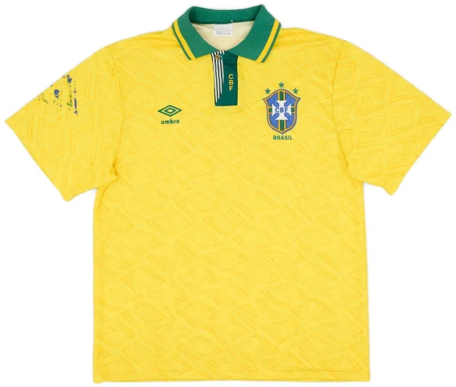 Umbro 1991-93 Brazil Home Shirt - 6/10 - (L)