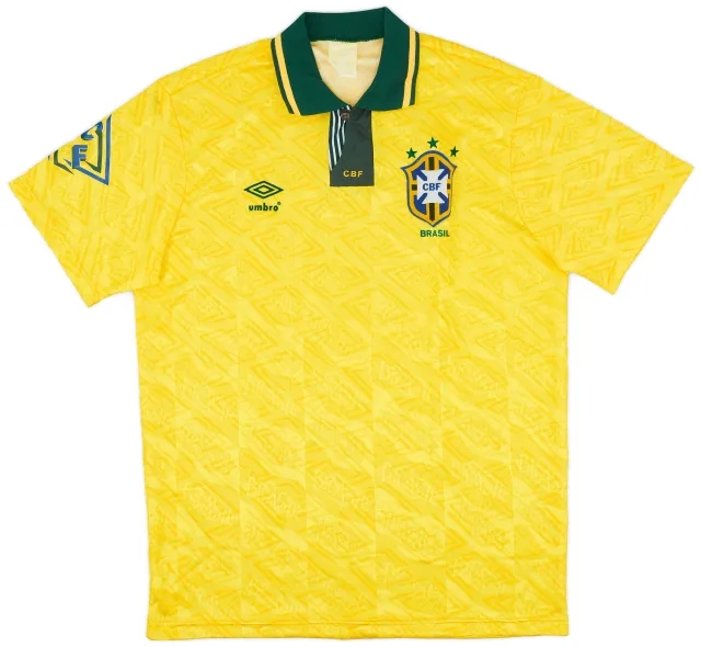 Umbro 1991-93 Brazil Home Shirt - 8/10 - (L)