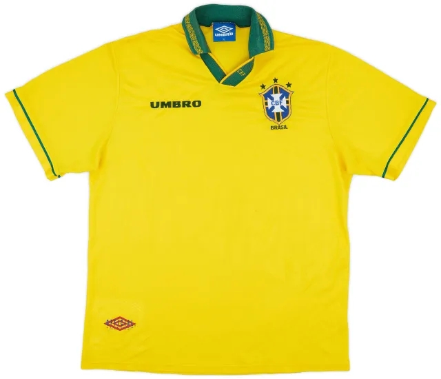Umbro 1993-94 Brazil Home Shirt - 8/10 - (XL)