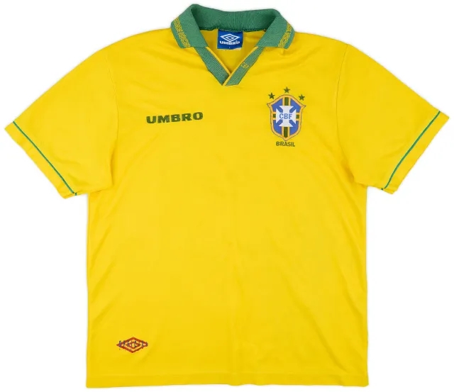 Umbro 1993-94 Brazil Home Shirt - 6/10 - (L)
