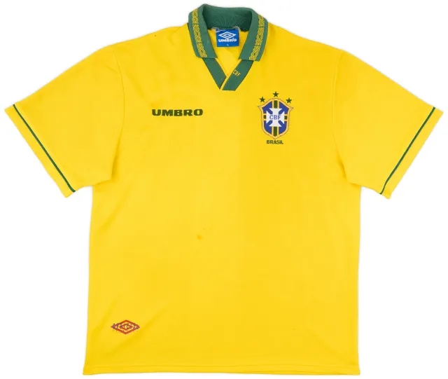 Umbro 1993-94 Brazil Home Shirt - 6/10 - (XL)