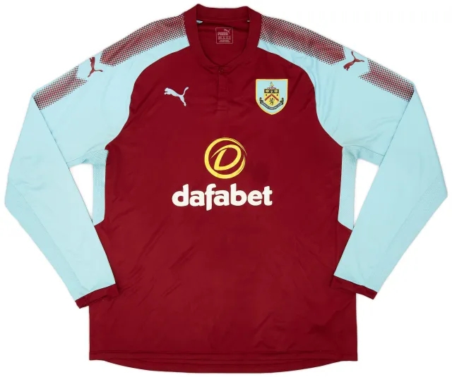 Puma 2017-18 Burnley Home L/S Shirt - 7/10 - (XXL)