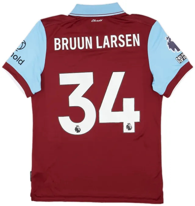 Umbro 2023-24 Burnley Match Issue Home Shirt Bruun Larsen #34