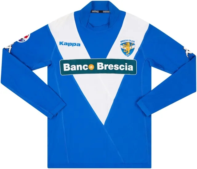 Kappa 2005-06 Brescia Match Issue Home L/S Shirt Mannini #40