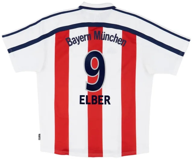 adidas 2000-01 Bayern Munich Away Shirt Elber #9 - 6/10 - (XL)
