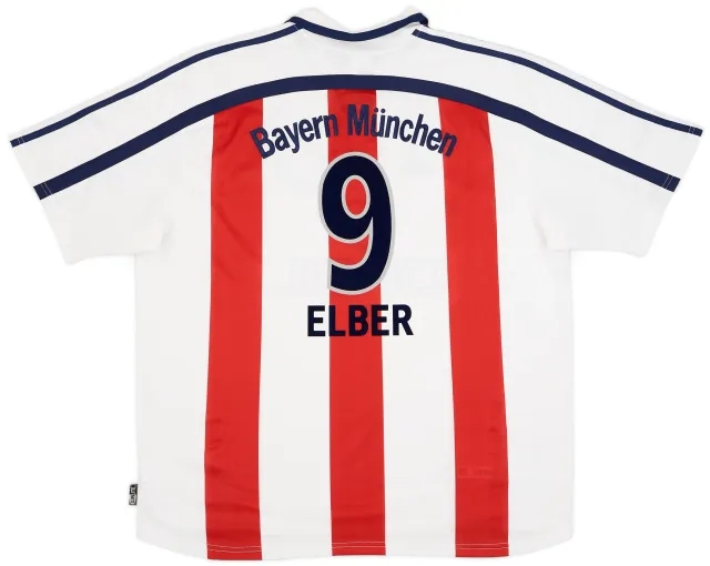 adidas 2000-01 Bayern Munich Away Shirt Elber #9 - 9/10 - (XXL)
