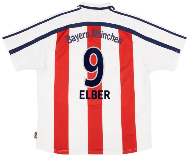 adidas 2000-01 Bayern Munich Away Shirt Elber #9 - 7/10 - (XL)
