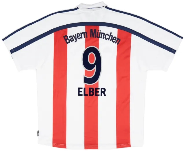 adidas 2000-01 Bayern Munich Away Shirt Elber #9 - 9/10 - (XL)