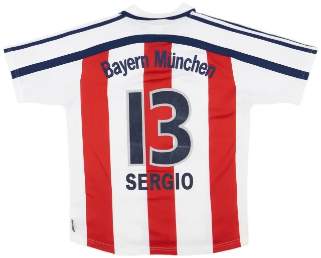 adidas 2000-01 Bayern Munich Away Shirt Sergio #13 - 7/10 - (XL.Boys)