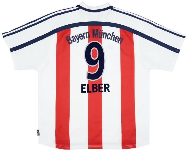 adidas 2000-01 Bayern Munich Away Shirt Elber #9 - 9/10 - (XL)