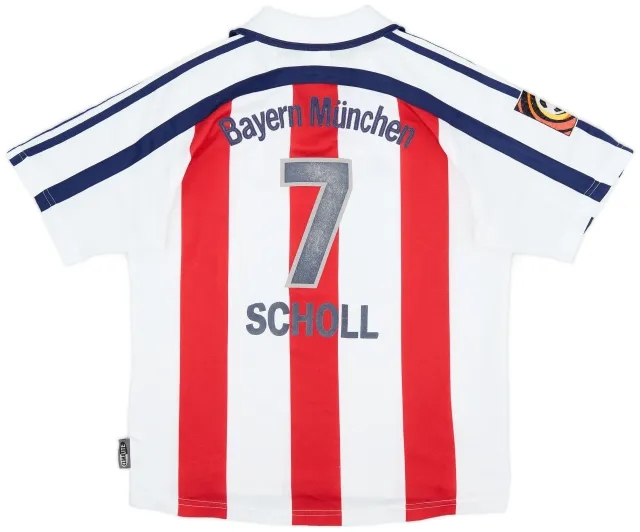 adidas 2000-01 Bayern Munich Away Shirt Scholl #7 - 5/10 - (Y)