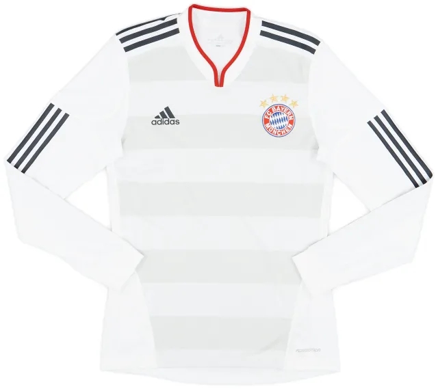 adidas 2010-11 Bayern Munich Player Issue Away L/S Shirt - 9/10 - (S)