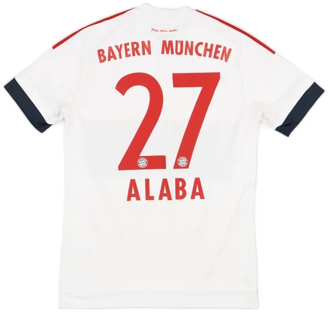 adidas 2015-16 Bayern Munich Away Shirt Alaba #27 - 7/10 - (S)