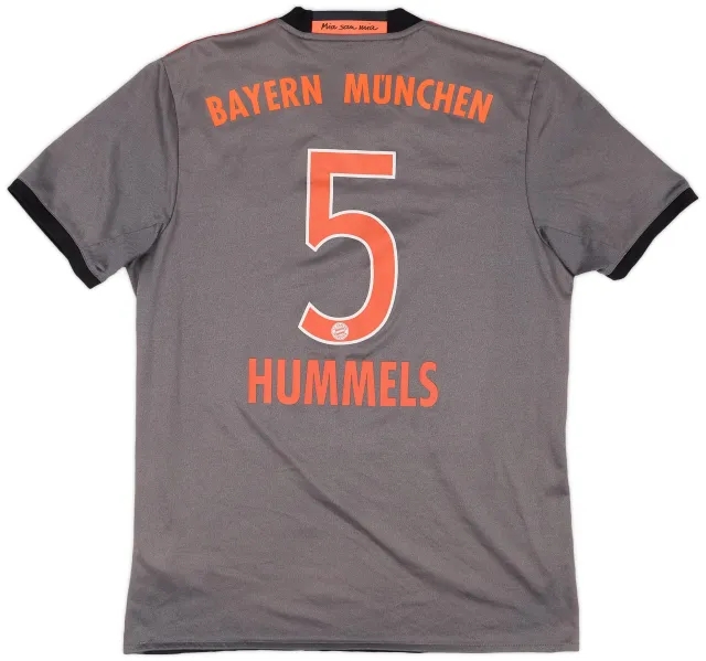 adidas 2016-17 Bayern Munich Away Shirt Hummels #5 - 9/10 - (M)