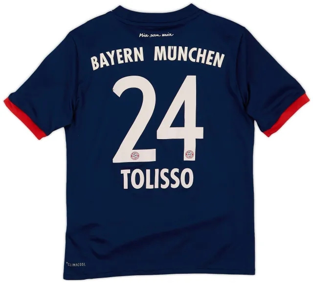 adidas 2017-18 Bayern Munich Away Shirt Tolisso #24 - 8/10 - (9-10 Years)