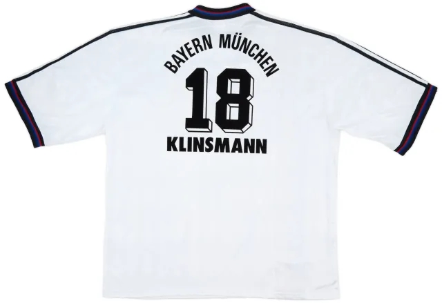 adidas 1996-98 Bayern Munich Away Shirt Klinsmann #18 - 8/10 - (XXL)