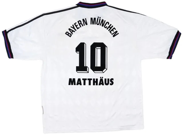 adidas 1996-98 Bayern Munich Away Shirt Matthaus #10 - 6/10 - (XL)