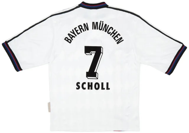 adidas 1996-98 Bayern Munich Signed Away Shirt Scholl #7 - 5/10 - (S)