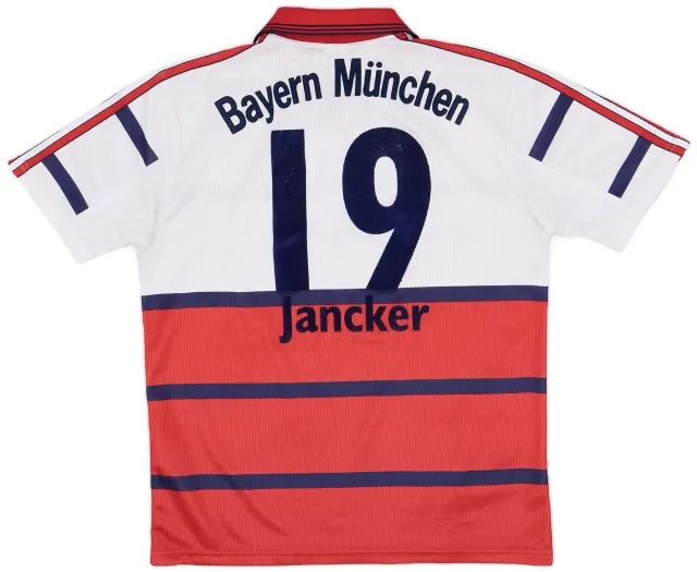 adidas 1998-00 Bayern Munich Away Shirt Jancker #19 - 8/10 - (XL.Boys)