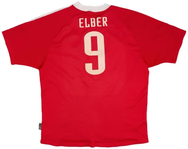 adidas 2000-01 Bayern Munich Signed CL Home Shirt Elber #9 - 6/10 - (L)
