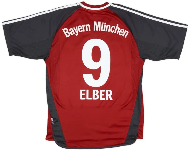 adidas 2001-02 Bayern Munich Home Shirt Elber #9 - 9/10 - (S)