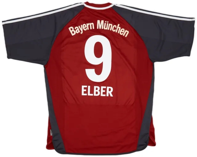 adidas 2001-02 Bayern Munich Home Shirt Elber #9 - 8/10 - (XL)
