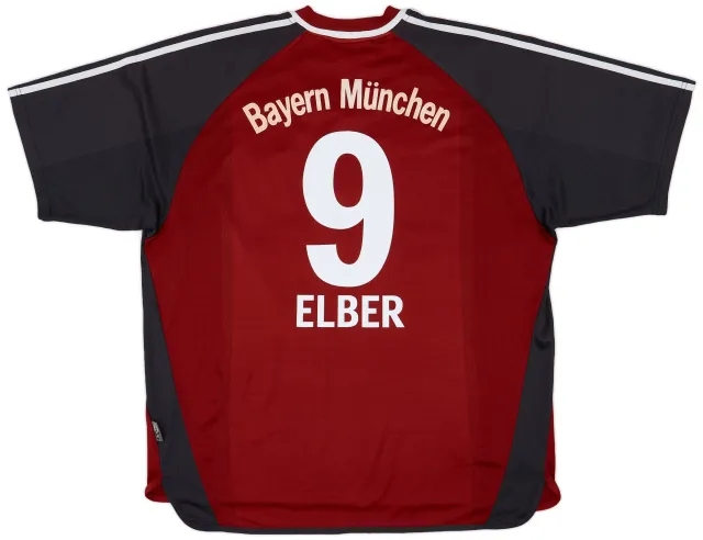 adidas 2001-02 Bayern Munich Home Shirt Elber #9 - 8/10 - (XXL)