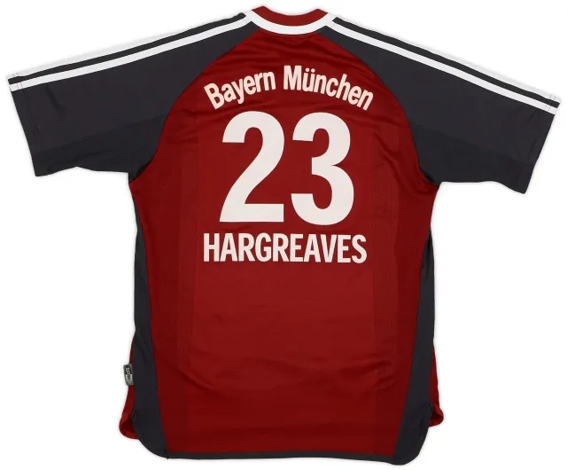 adidas 2001-02 Bayern Munich Home Shirt Hargreaves #23 - 7/10 - (Y)