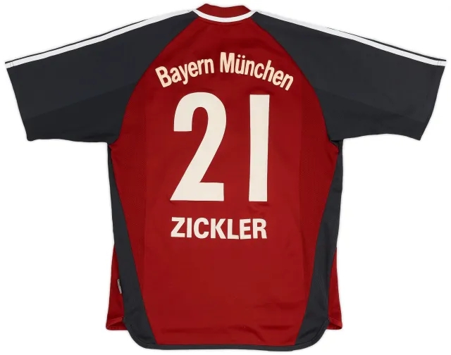 adidas 2001-02 Bayern Munich Home Shirt Zickler #21 - 7/10 - (M)