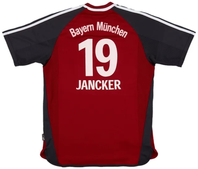 adidas 2001-02 Bayern Munich Home Shirt Jancker #19 - 8/10 - (XL.Boys)