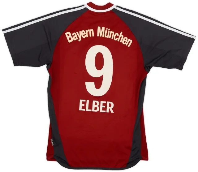 adidas 2001-02 Bayern Munich Home Shirt Elber #9 - 7/10 - (S)