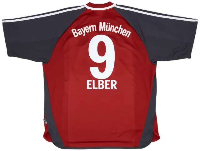 adidas 2001-02 Bayern Munich Home Shirt Elber #9 - 8/10 - (XL)