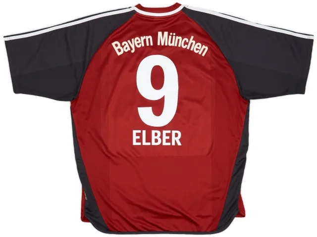 adidas 2001-02 Bayern Munich Home Shirt Elber #9 - 8/10 - (XL)