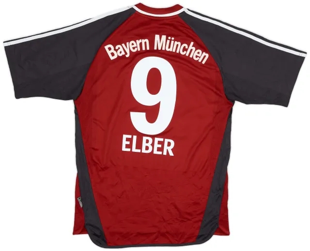 adidas 2001-02 Bayern Munich Home Shirt Elber #9 - 9/10 - (S)