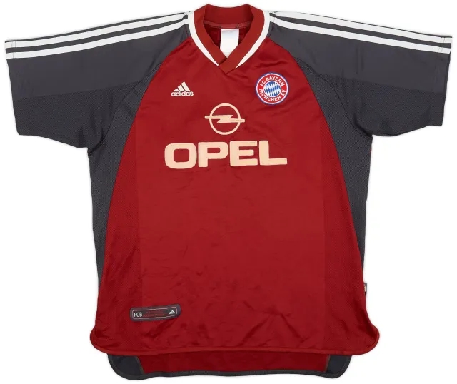 adidas 2001-02 Bayern Munich Home Shirt - 8/10 - (XL.Boys)